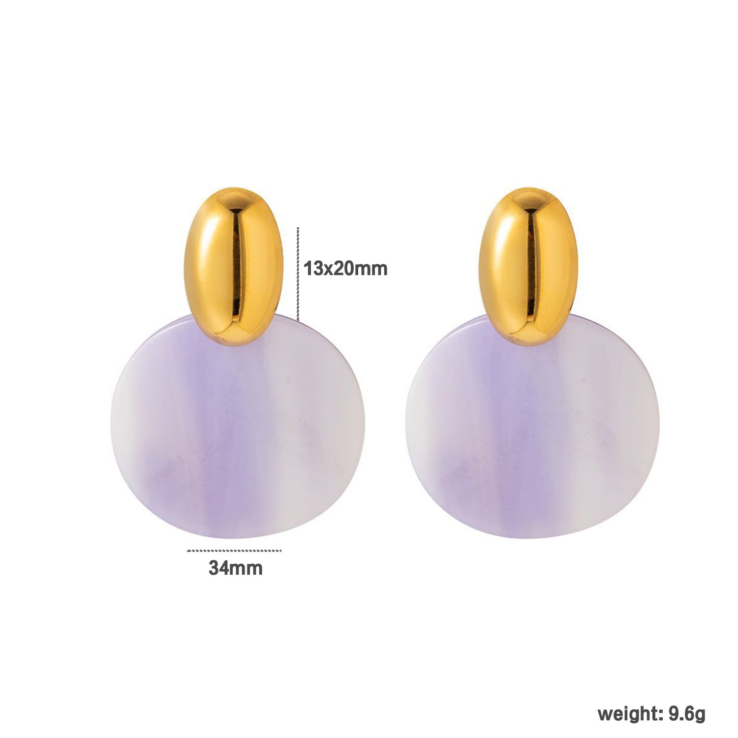 Damen Hängende Ohrringe mit luxuriösem goldplattierten Design und stilvollem Muschelanhänger Shop Nory