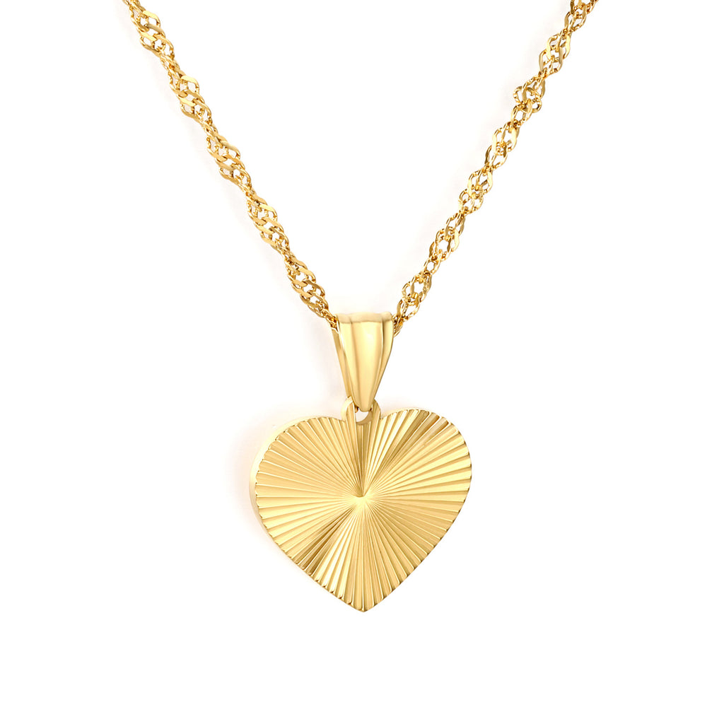 Damen Halskette mit herzförmigem Anhänger aus hochwertigem Edelstahl und verstellbarem Verschluss Shop Nory
