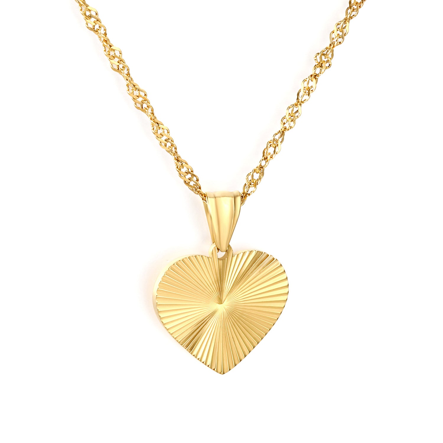 Damen Halskette mit herzförmigem Anhänger aus hochwertigem Edelstahl und verstellbarem Verschluss Shop Nory