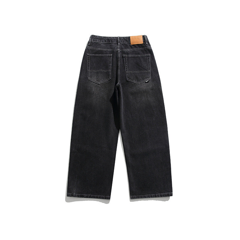 Unisex Weite Baggy-Jeans mit Tunnelzugbund, Faltenvordern und Utility-Taschen Shop Nory