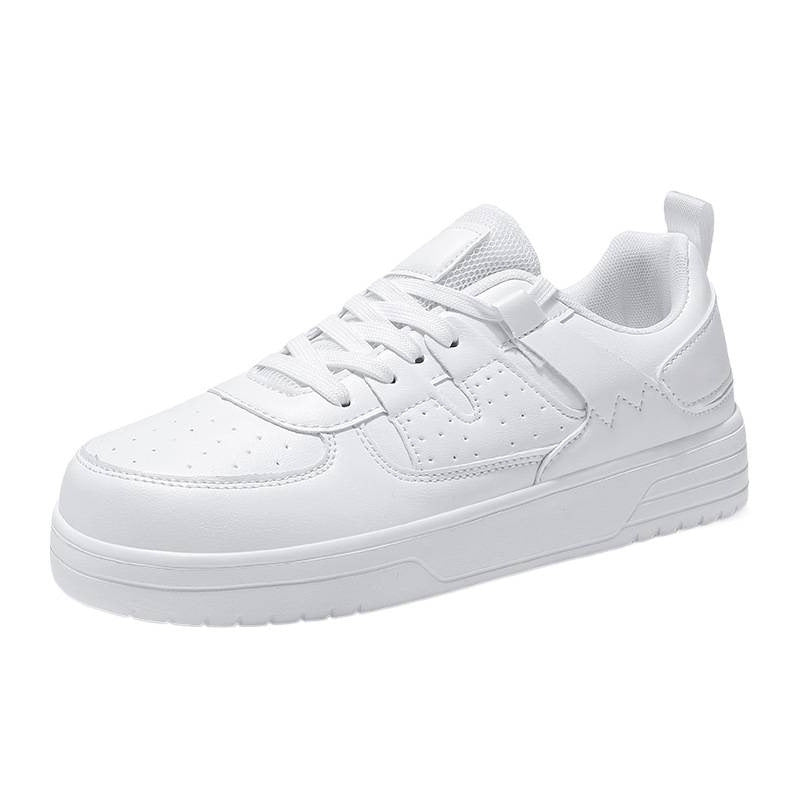 Unisex nan Plateausneaker aus Lederimitat mit atmungsaktivem Mesh-Zungenbereich und stoßdämpfender Profilsohle