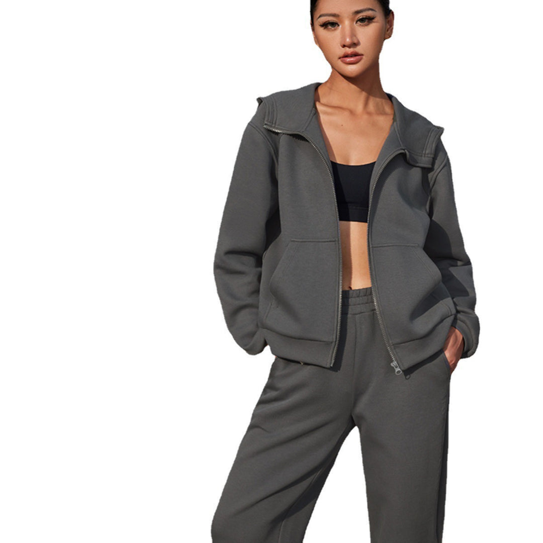Damen Kapuzenjacke aus weichem Baumwollfleece im Oversize-Schnitt mit Kängurutaschen Shop Nory