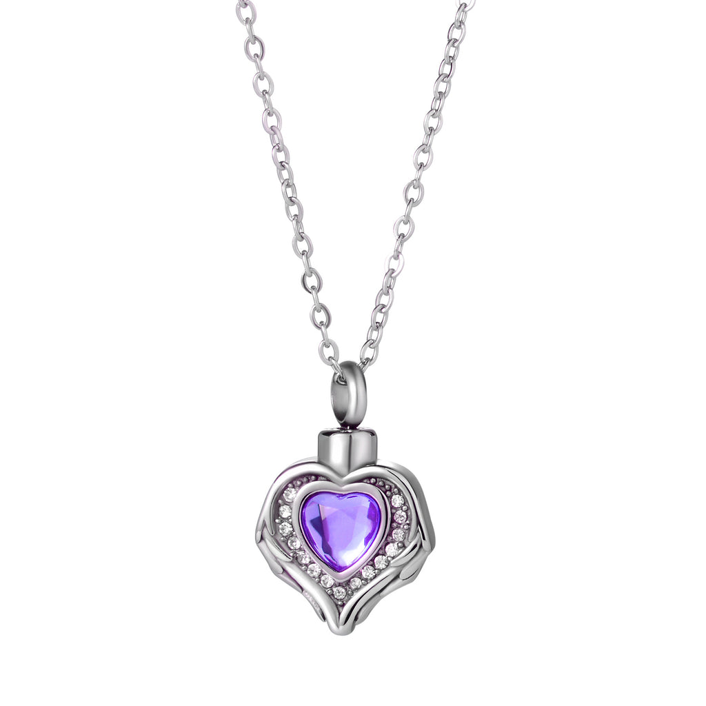 Damen Halskette mit herzförmigem Anhänger und funkelnden Kristallen Shop Nory