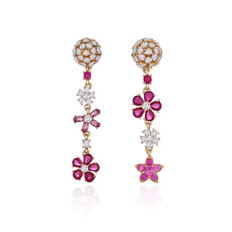 Damen Anhänger-Halskette mit funkelndem Blumenmotiv und hochwertigen Kristallen Shop Nory