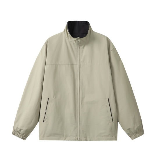 Unisex Leichter Boxy-Windbreaker mit hohem Stehkragen und Kordelzug Shop Nory
