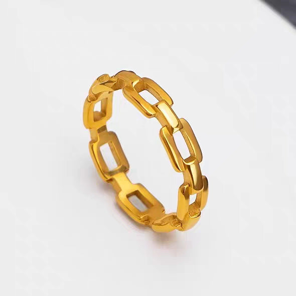 Frauen Modern Link Design Ring Shop Nory
