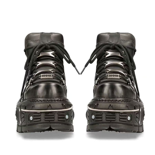 Damen Stabile High-Top Stiefel mit robuster Gummisohle