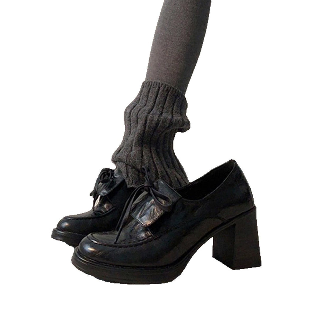 Damen elegante Schnürschuhe mit Blockabsatz