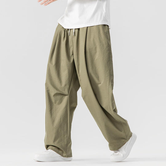 Herren Weite Lounge‑Hose im Palazzo‑Cut aus Baumwollmix mit Tunnelzug und Eingrifftaschen Shop Nory