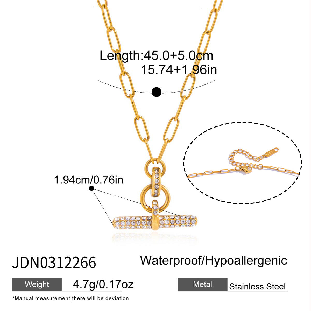 Damen Halskette mit elegantem Anhänger und wasserfestem Design Shop Nory