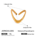 Damen Offenes Ringarmband aus hypoallergenem Edelstahl mit modernem Design Shop Nory