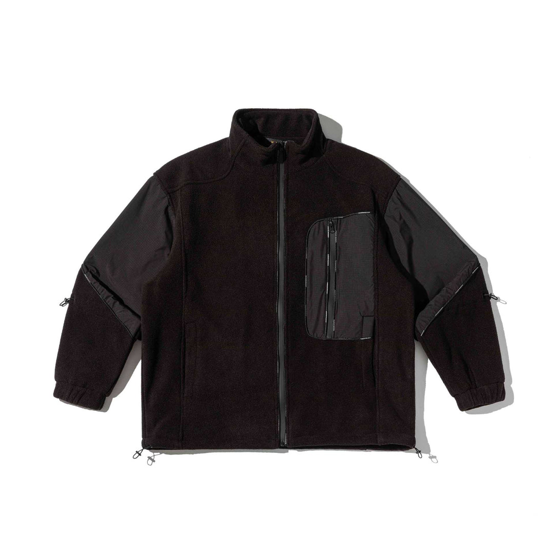 Unisex Kurz geschnittene technische Fleece‑Utilityjacke mit hohem Stehkragen und Multifunktions‑Taschen Shop Nory