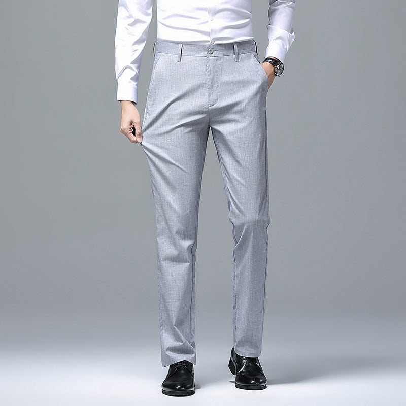 Herren Schmale Chino-Businesshose mit Bügelfalte und leichtem Stretch Shop Nory