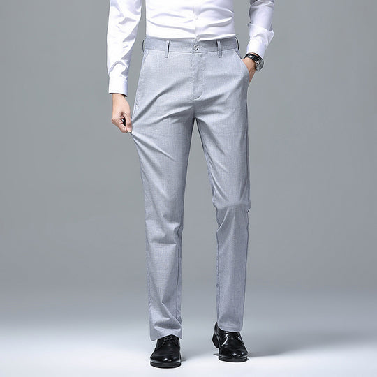 Herren Schmale Chino-Businesshose mit Bügelfalte und leichtem Stretch Shop Nory