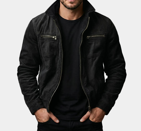 Herren Modische Übergangs-Utility-Jacke mit Reißverschluss