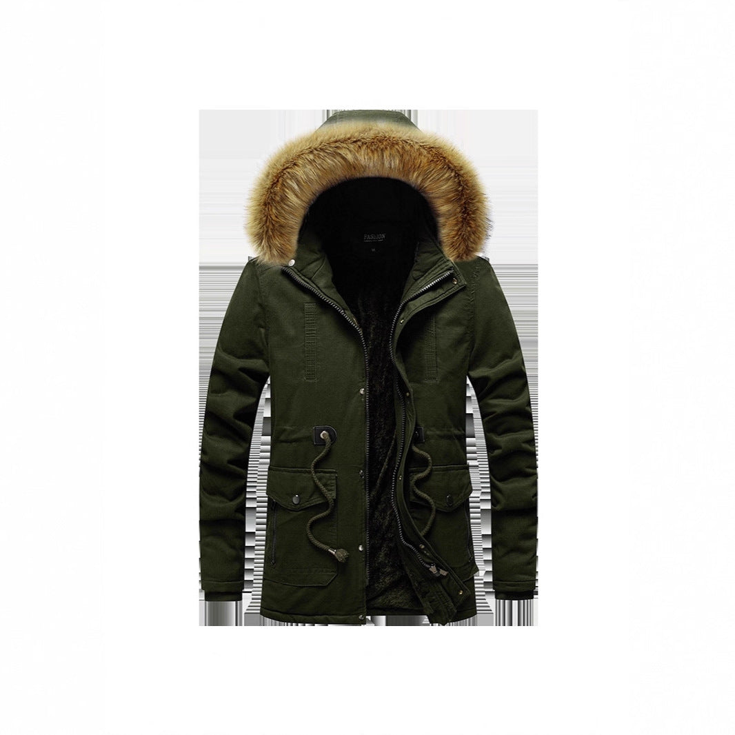 Herren Winterparka mit Kunstfellkapuze und Teddyfutter Shop Nory