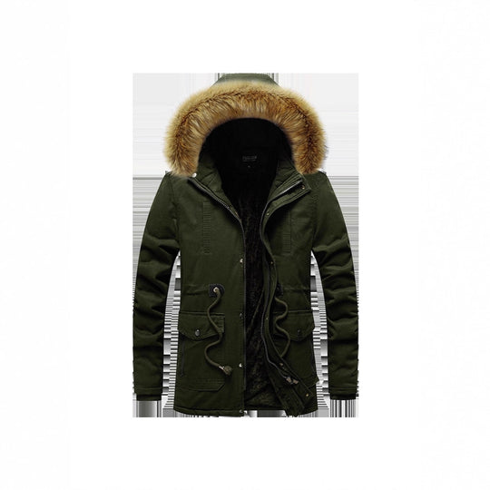 Herren Winterparka mit Kunstfellkapuze und Teddyfutter Shop Nory