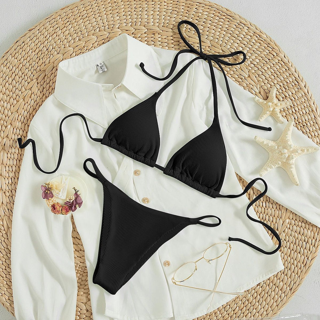 Damen Triangel-Bikini mit raffiniertem Bindesystem