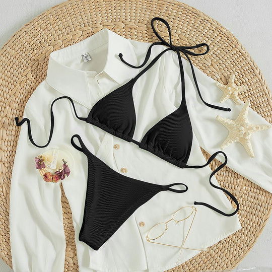 Damen Triangel-Bikini mit raffiniertem Bindesystem