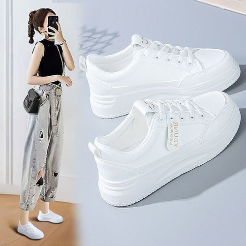 Damen Sneakers mit komfortabler Plateau-Sohle und atmungsaktivem Innenfutter