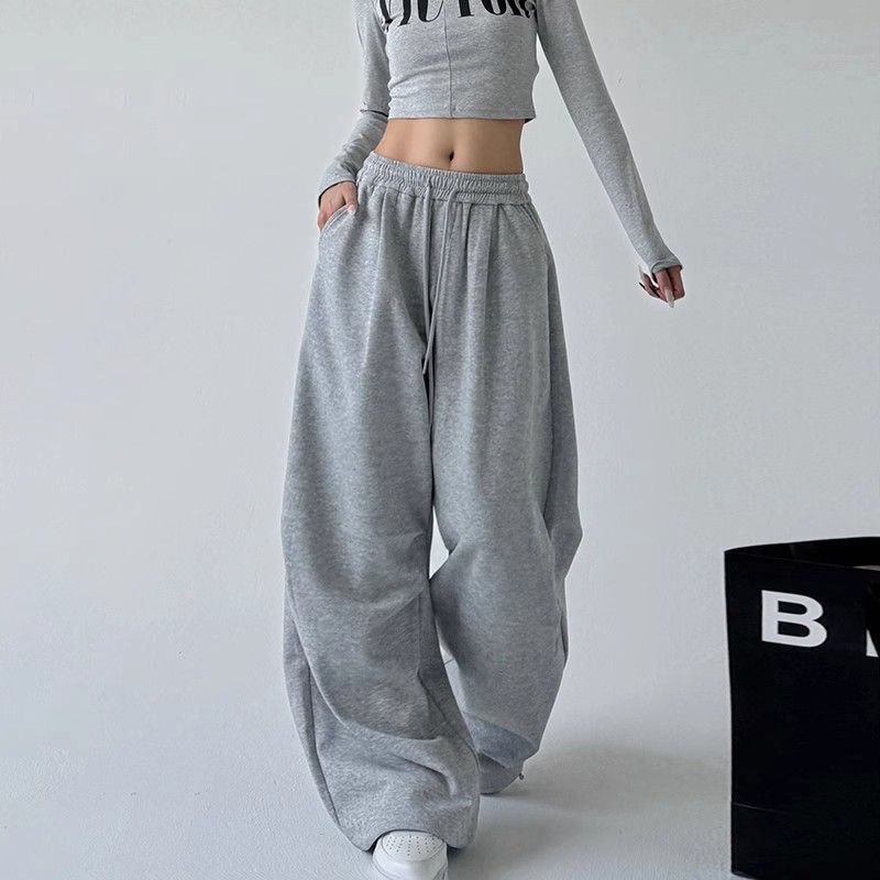Damen nan weite Jogginghose mit extra weitem Bein und Kordelzugbund aus French Terry Shop Nory