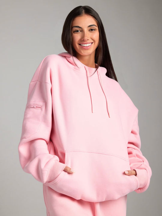 Damen Oversized Kapuzenpullover mit integrierter gepolsterter Schlafmaske Shop Nory