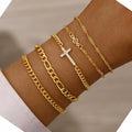 Damen Armband-Kombination mit funkelnden Anhängern und stilvollem Design Shop Nory
