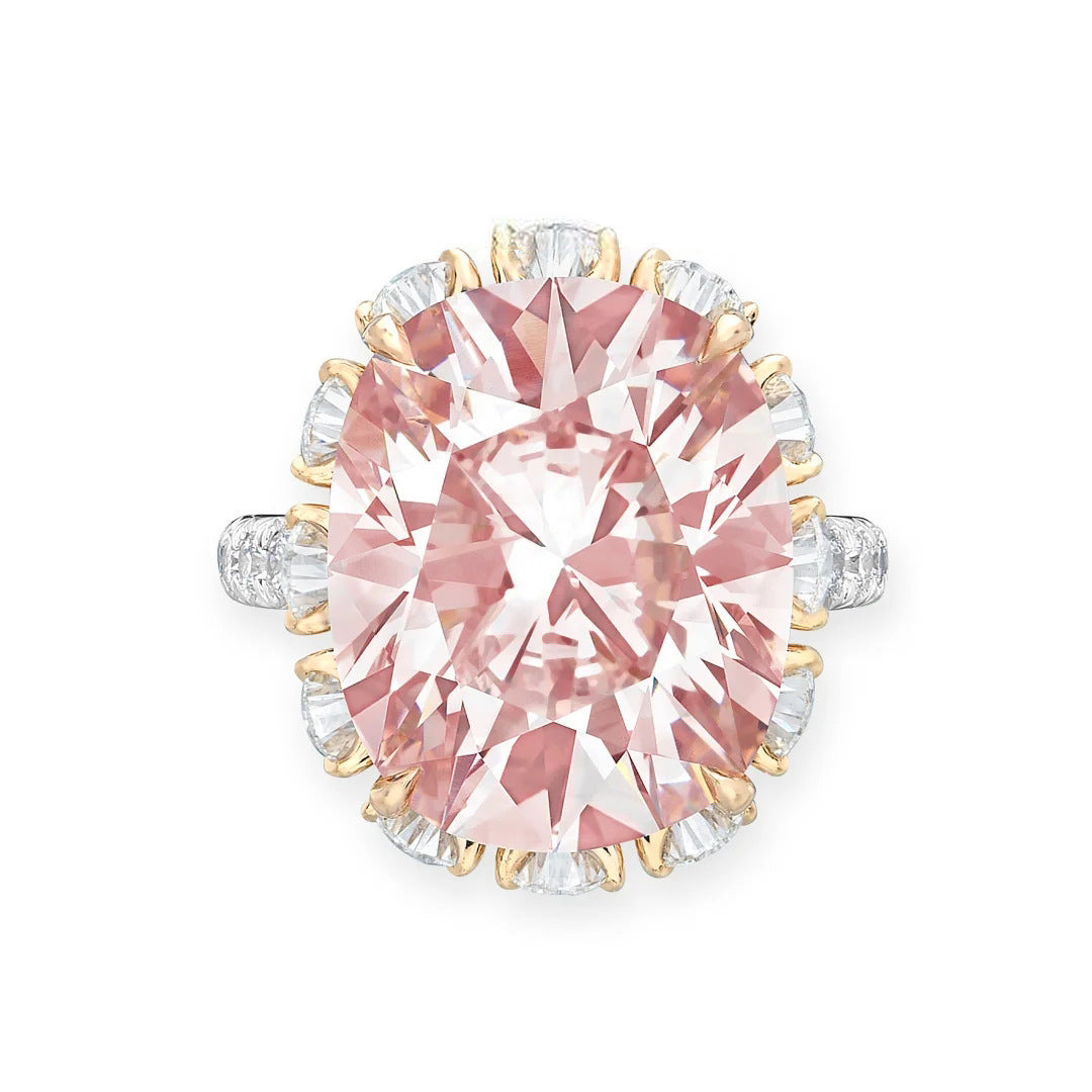 Damen Luxus-Ring mit extravagantem ovalen Edelstein und kunstvollen Zirkonia-Verzierungen Shop Nory