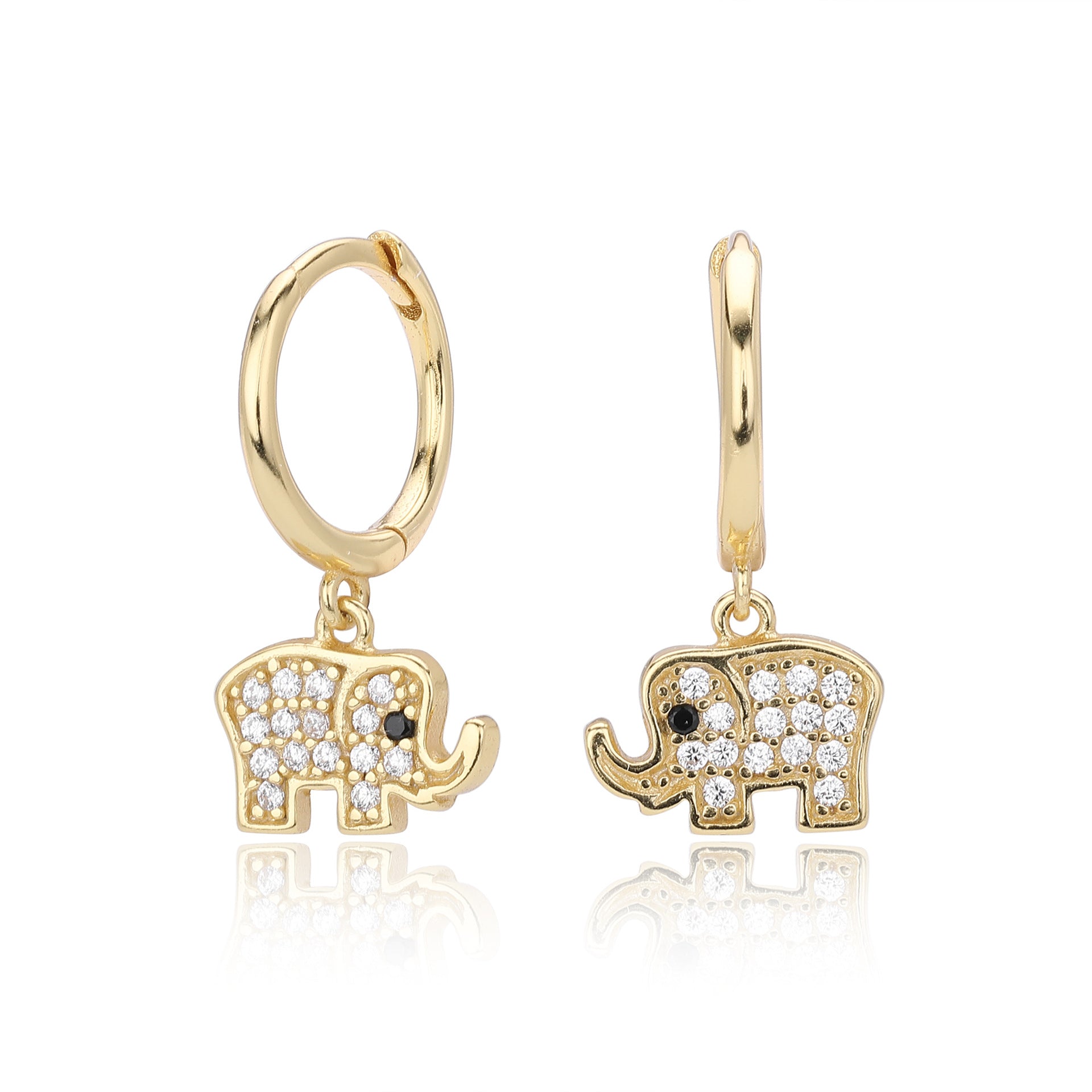 Damen Ohrhänger im stilvollen Elefanten-Design aus 925 Sterling Silber Shop Nory