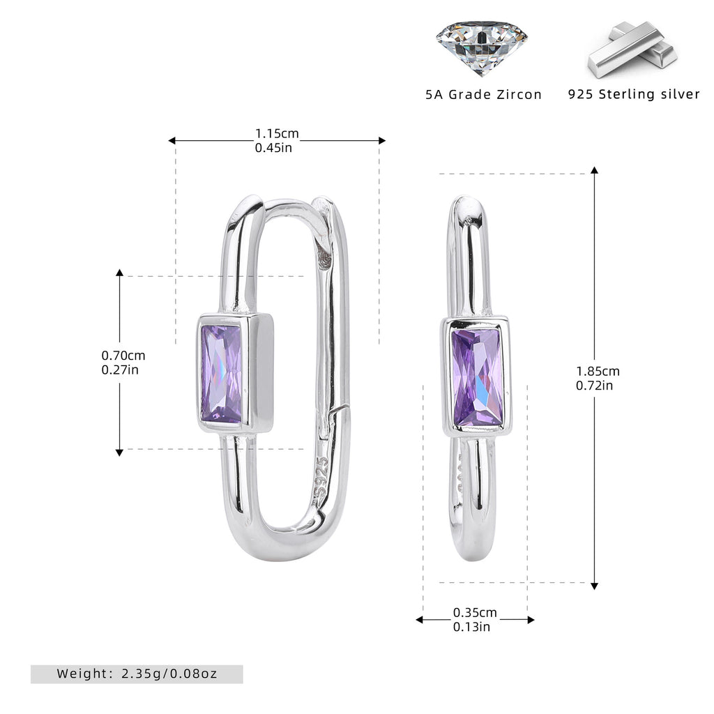 Damen Ohrstecker mit luxuriösem 5A Zirkon aus 925 Sterling Silber Shop Nory