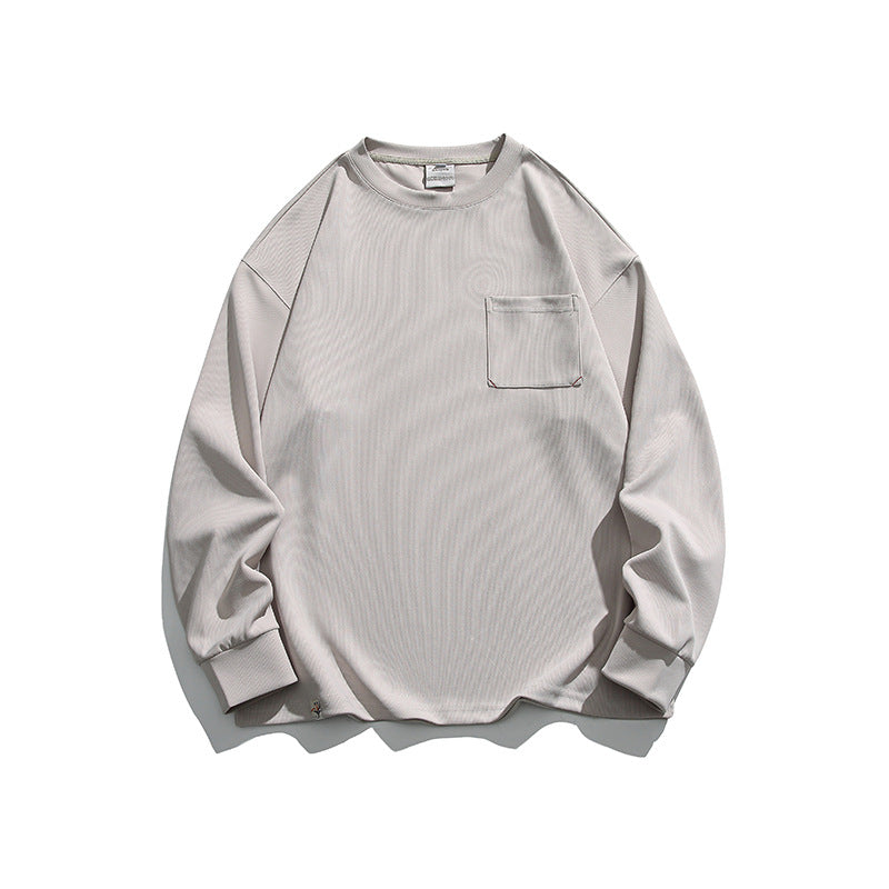 Unisex Oversize-Ripp-Langarmshirt mit Brusttasche, Raglanärmeln und gerippten Bündchen Shop Nory
