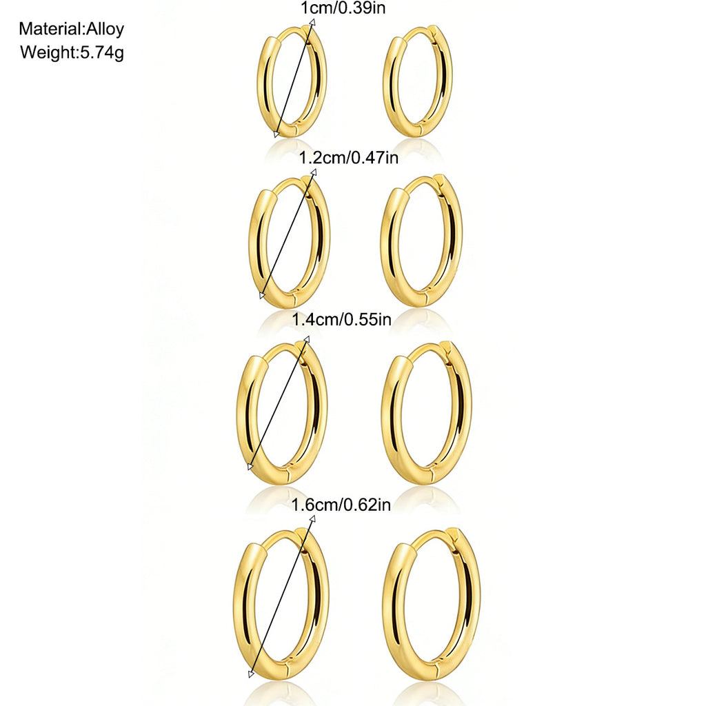 Damen Creolen Ohrringe Set mit elegantem Design Shop Nory