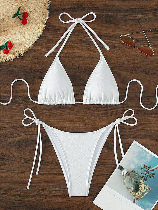 Damen Triangel-Bikini mit verstellbaren Trägern und SeitenbindShopnoryändern