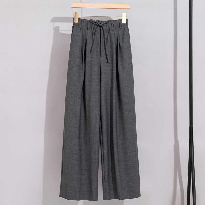 Damen Weite High‑Waist Bundhose mit Tunnelzug und Bügelfalte Shop Nory