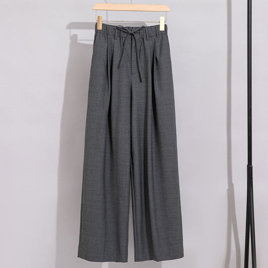 Damen Weite High‑Waist Bundhose mit Tunnelzug und Bügelfalte Shop Nory