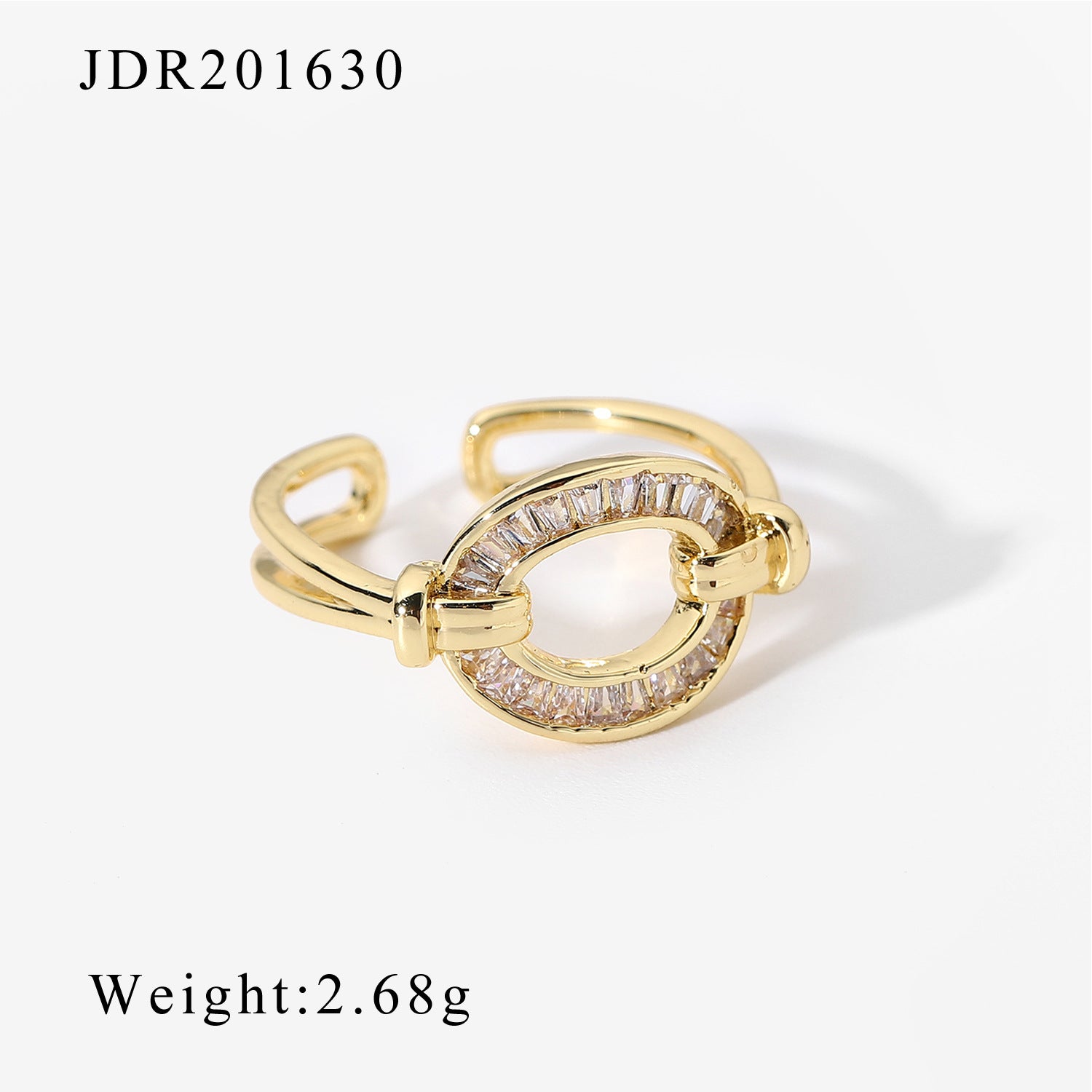 Damen Offener Ring mit funkelndem Zirkonia und elegantem Design Shop Nory