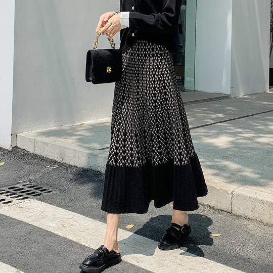 Damen Eleganter und lässiger Midirock mit strukturiertem Design Shop Nory