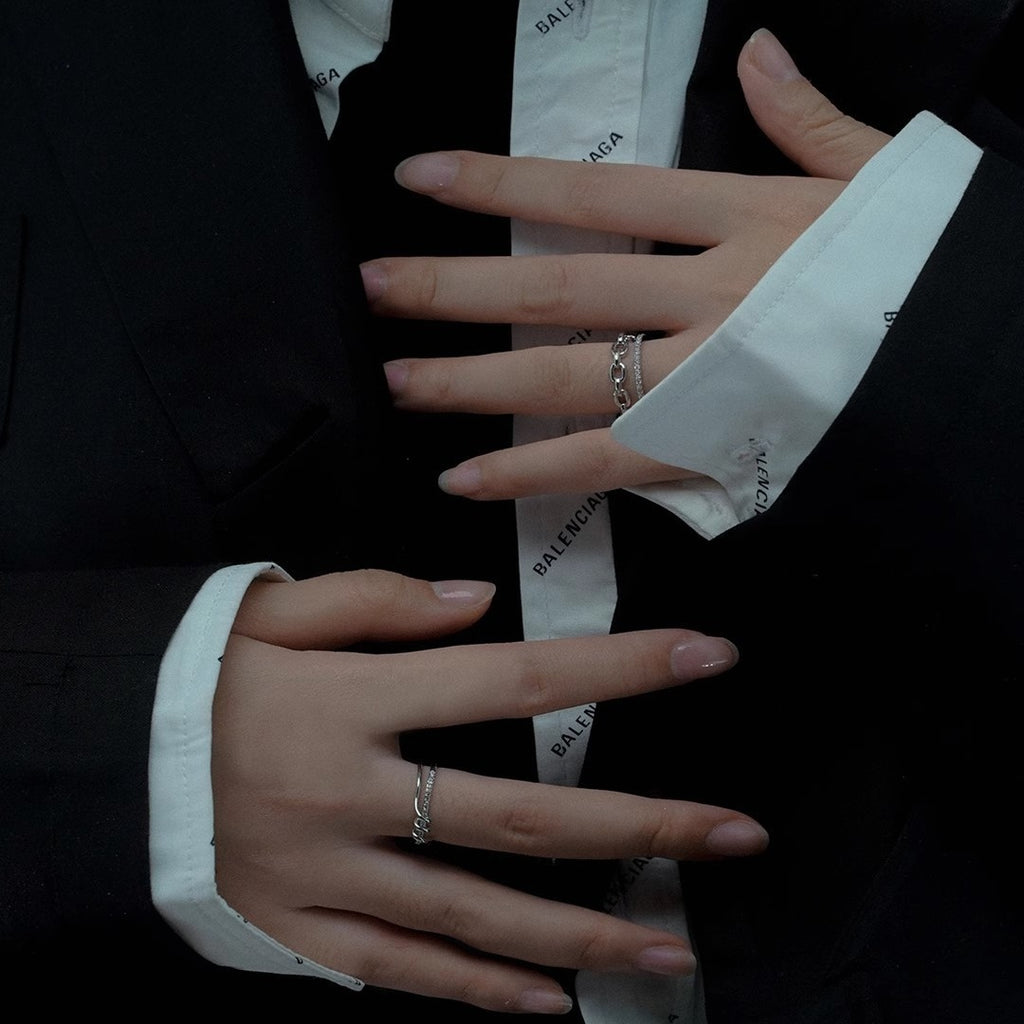 Damen Offener Ring mit elegantem Design und funkelnden Zirkonia Shop Nory