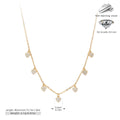 Damen Halskette mit herzförmigen Zirkonanhängern und feiner Gliederung Shop Nory