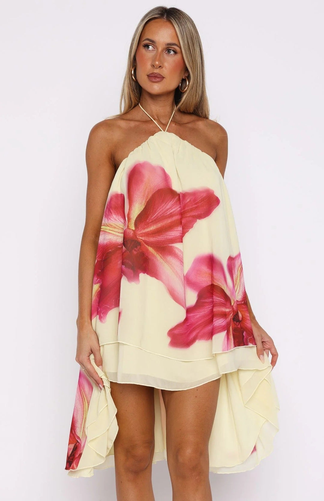 Damen maritimes Strandkleid mit fließendem Schnitt