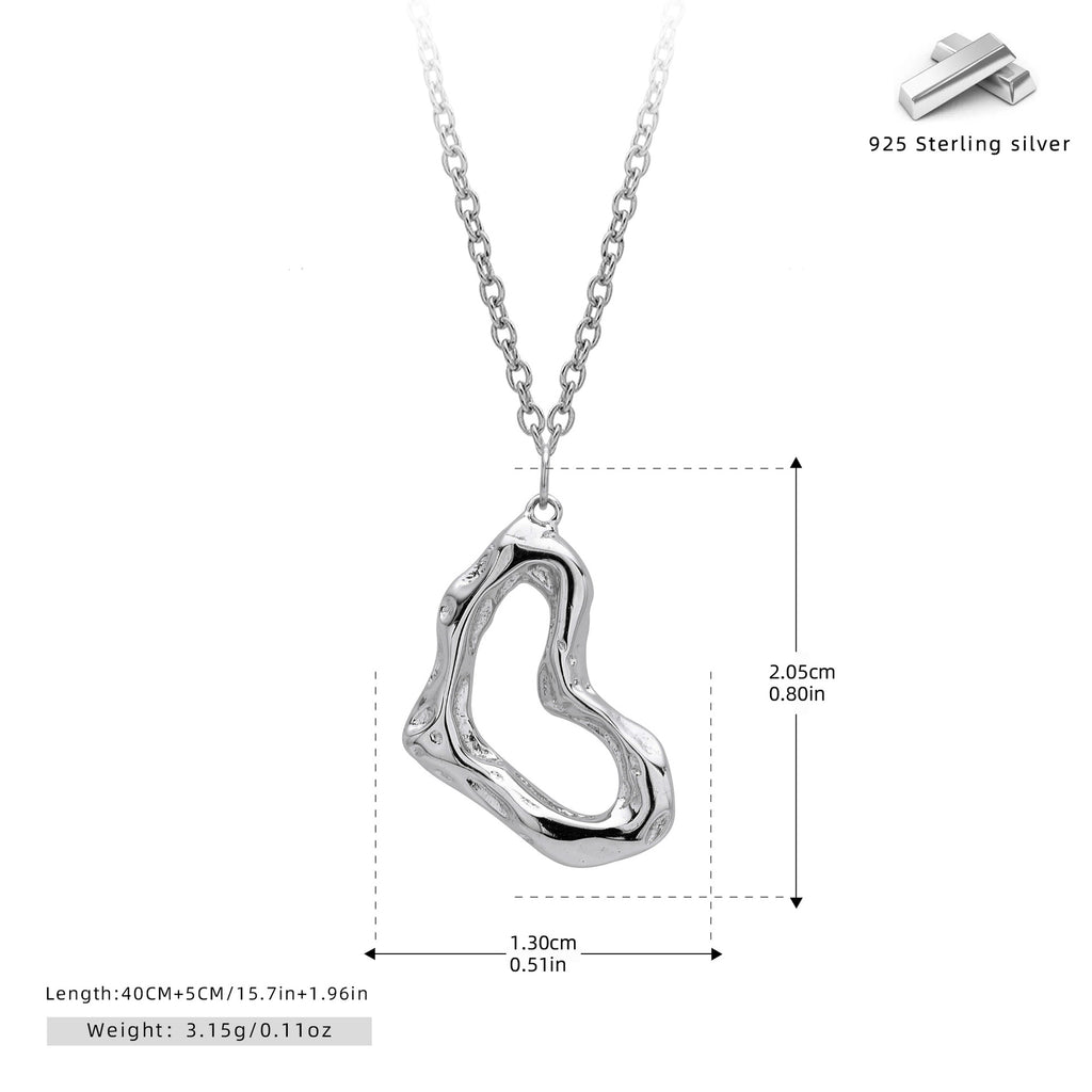 Damen Halskette mit einzigartigem Wellenanhänger aus 925 Sterling Silber Shop Nory