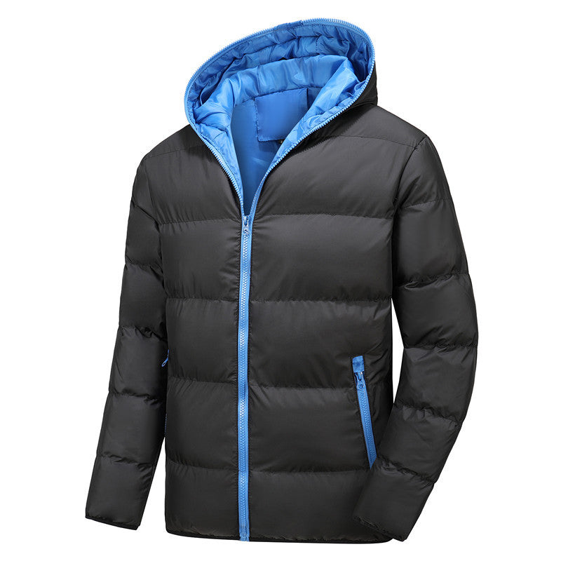 Herren Leichte Thermo-Steppjacke mit Kapuze winddichter Oberfläche und Kontrastreißverschluss Shop Nory