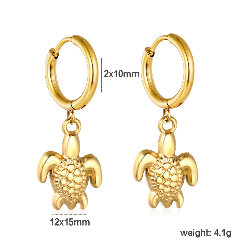 Damen Hängende Ohrstecker mit muschelförmigen Anhängern aus hochwertigem Edelstahl Shop Nory