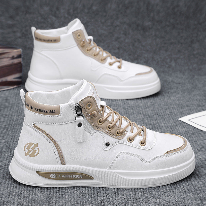 Herren Hohe Sneakers mit strapazierfähigem Obermaterial und seitlichem Reißverschluss