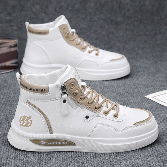 Herren Hohe Sneakers mit strapazierfähigem Obermaterial und seitlichem Reißverschluss