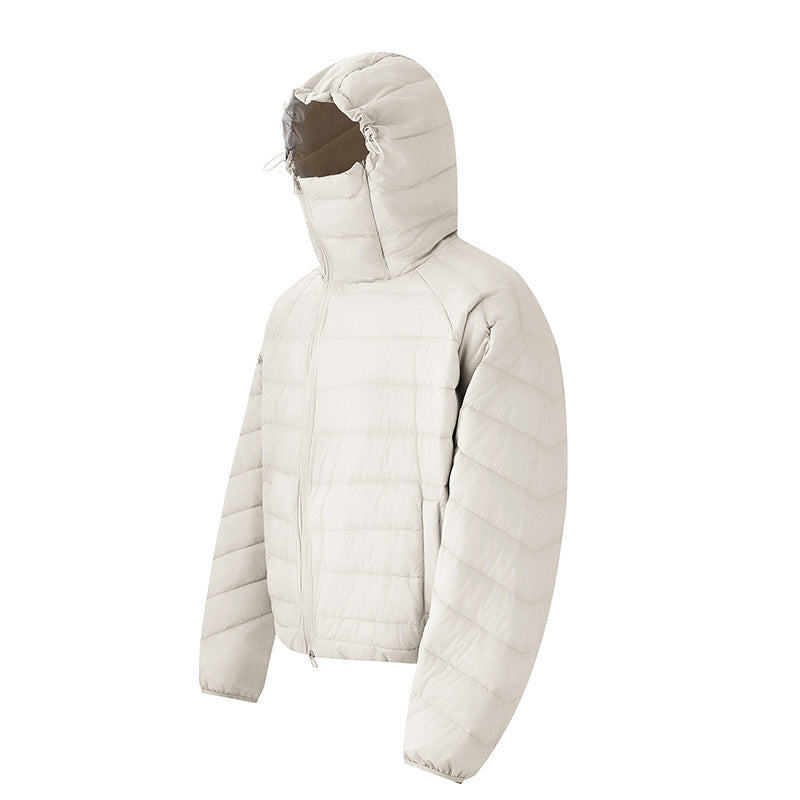 Unisex Leichte wattierte Kapuzenjacke mit Thermo‑Isolierung, Stehkragen und verdecktem Reißverschluss Shop Nory