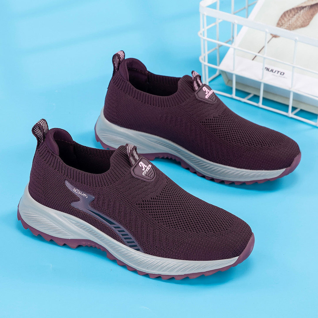 Damen Atmungsaktive Slip-On Sneakers mit dämpfender Sohle Shopnory