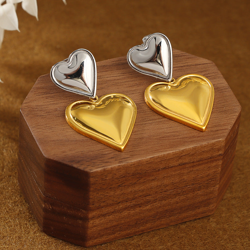 Damen elegante Ohrringe im Herzdesign Shop Nory
