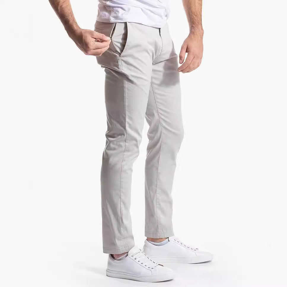 Herren Slim-Fit Chinohose aus atmungsaktivem Material