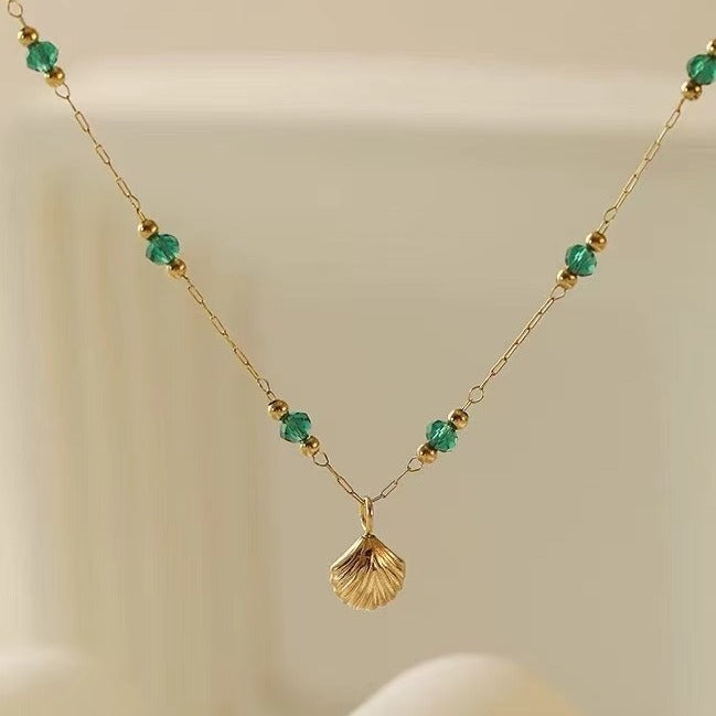 Damen Coastal-inspiriertes zartes Muschel-Anhänger Fußkettchen Shop Nory